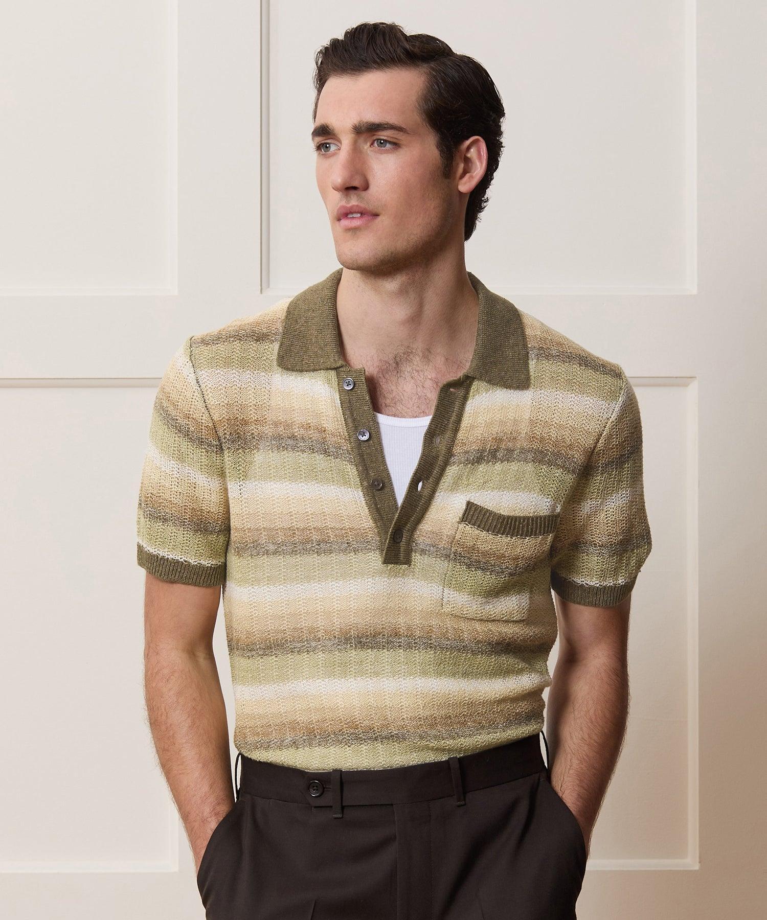 Linen Sweater Polo Product Image