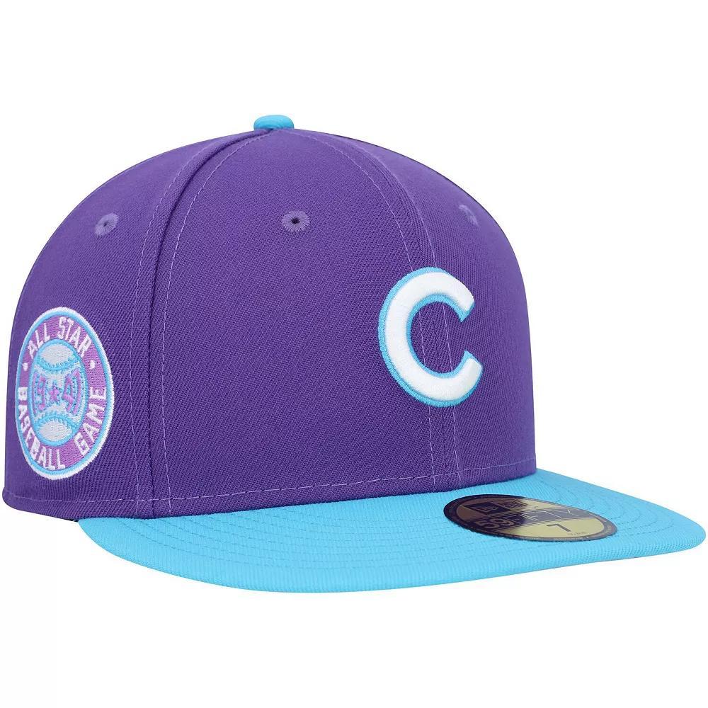 Men's New Era Purple Chicago Cubs Vice 59FIFTY Fitted Hat, Size: 7 3/8 Product Image