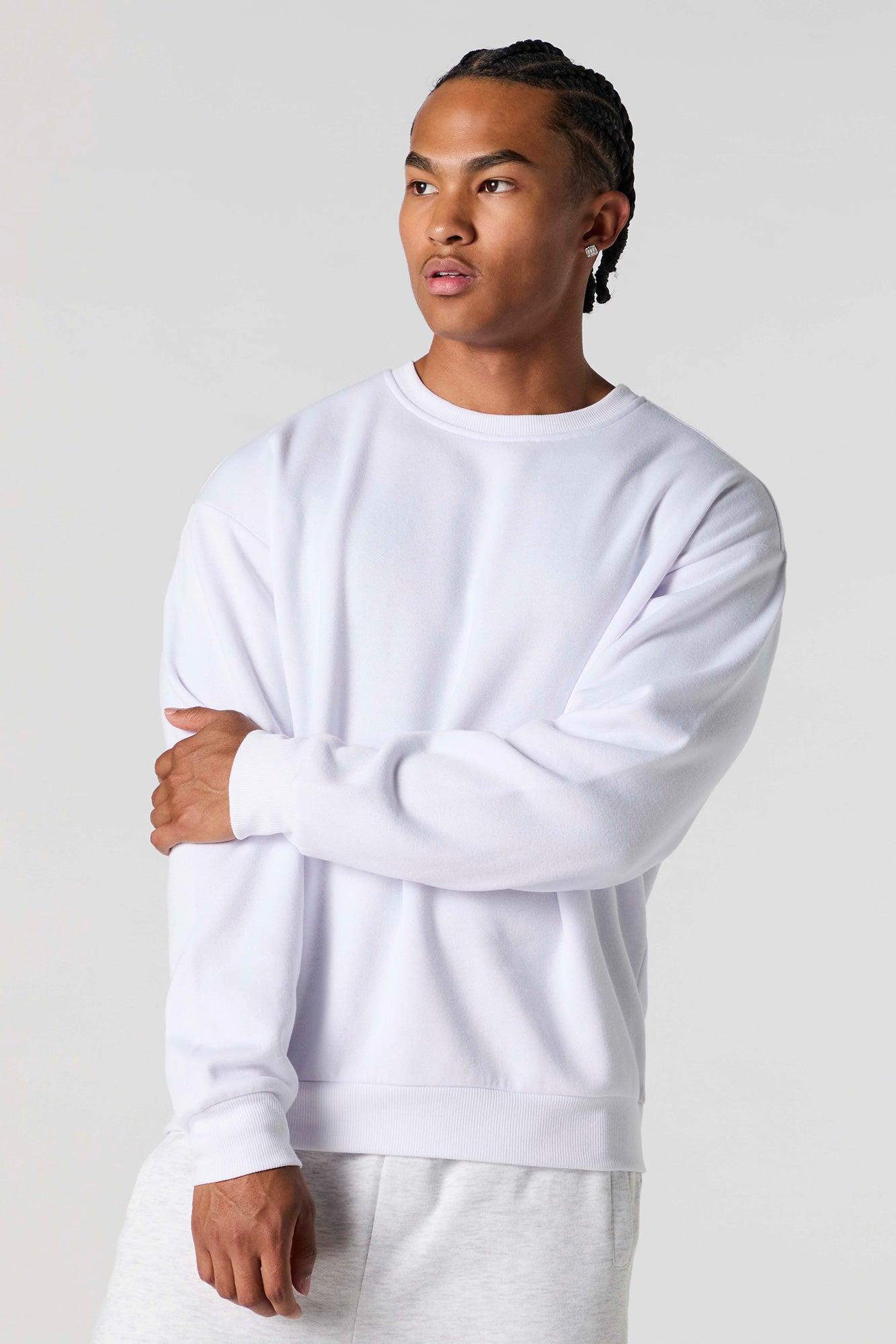 Solid Fleece Sweatshirt Male Product Image