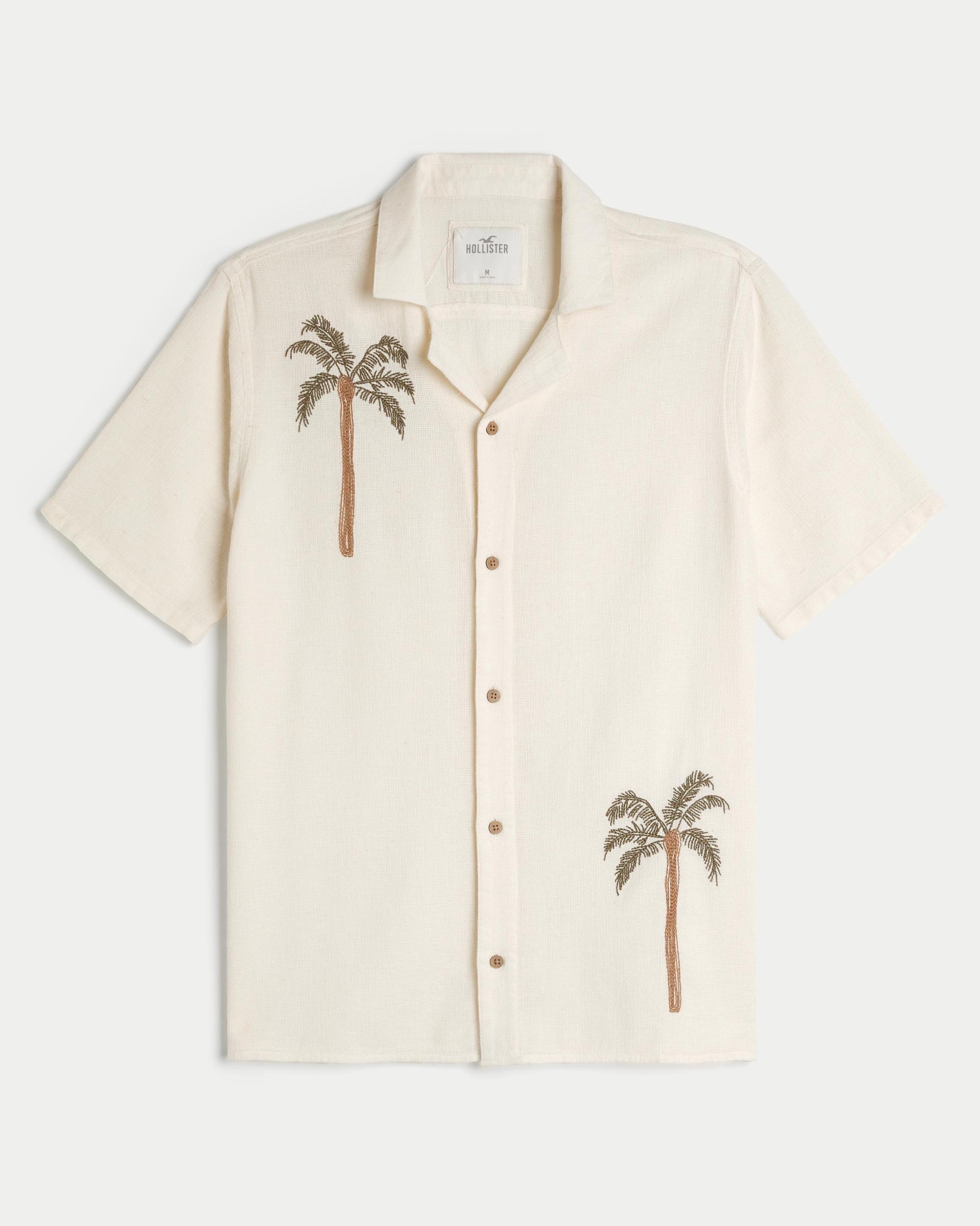 Relaxed Short-Sleeve Embroidered Western Graphic Shirt Product Image