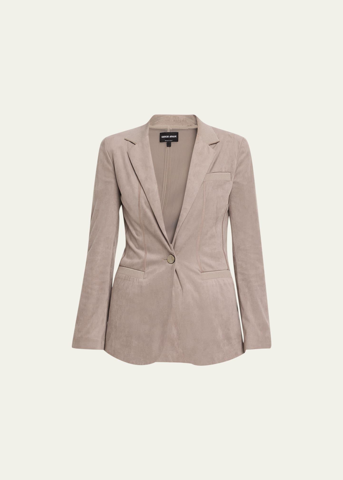 Ultra-Suede Tailored Blazer Jacket Product Image