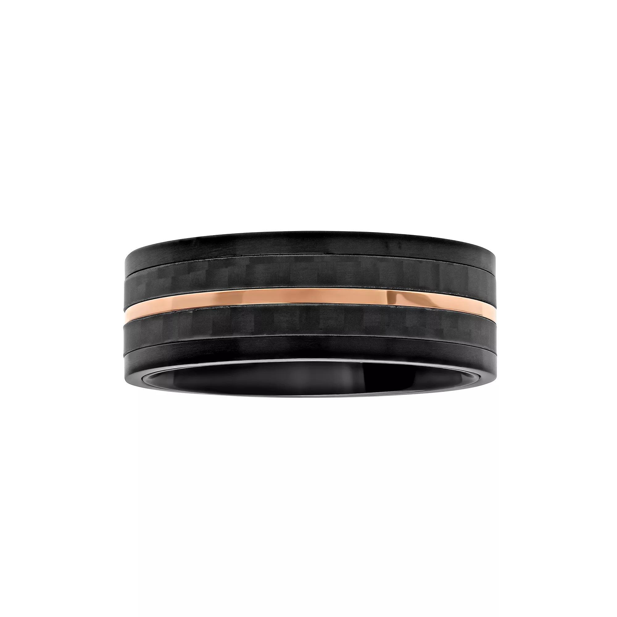 Men's Two-Tone Stainless Steel Stripe Band, Size: 7.50, Silvertone Product Image