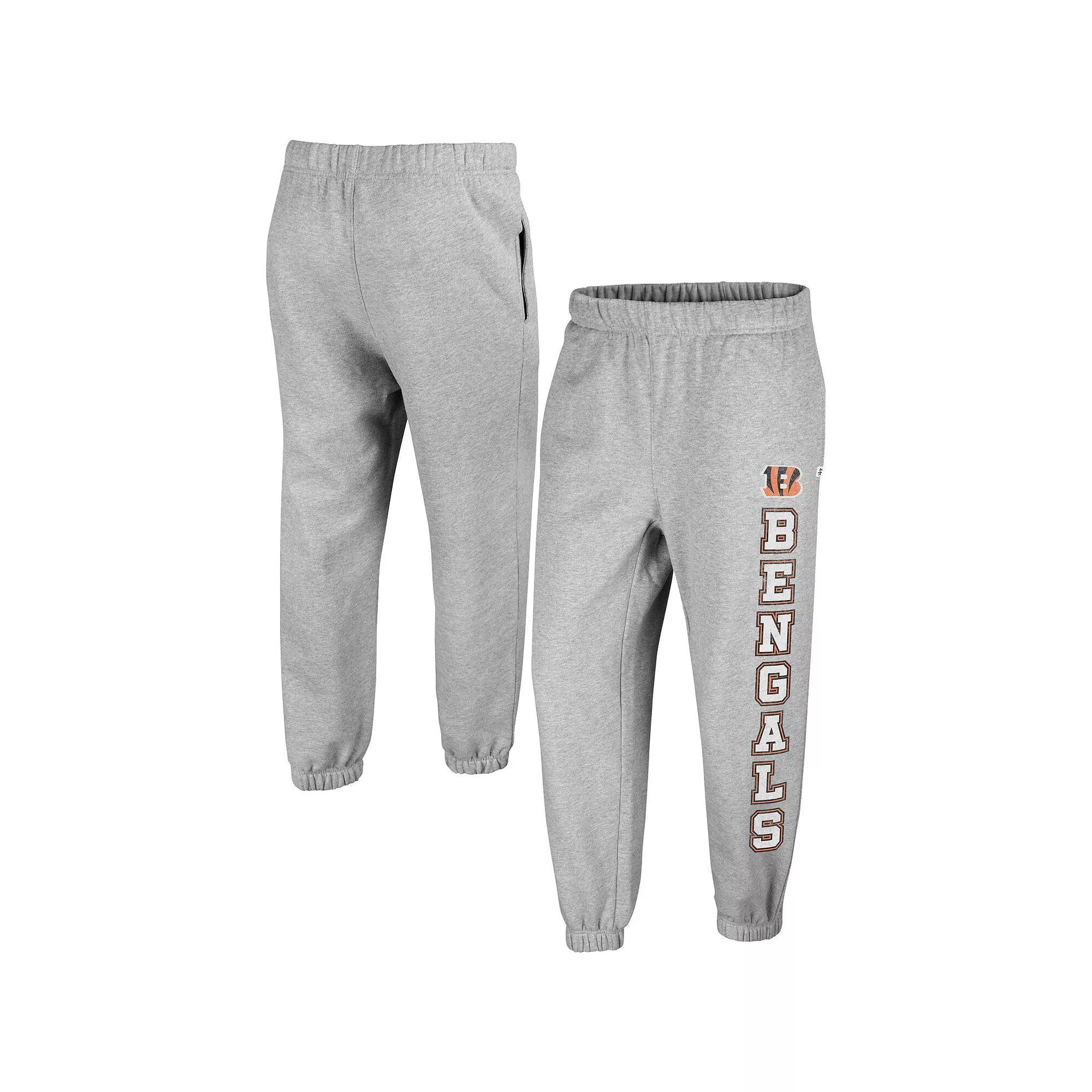 Women's '47 Gray Cincinnati Bengals Double Pro Harper Jogger Sweatpants, Size: Large, Grey Product Image