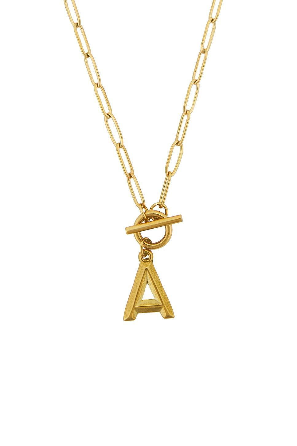 Paperclip Initial Necklace petit moments Product Image