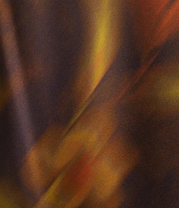 Gianni Bini Fiona Blur Satin Scoop Neck Sleeveless Slip Midi Dress Product Image