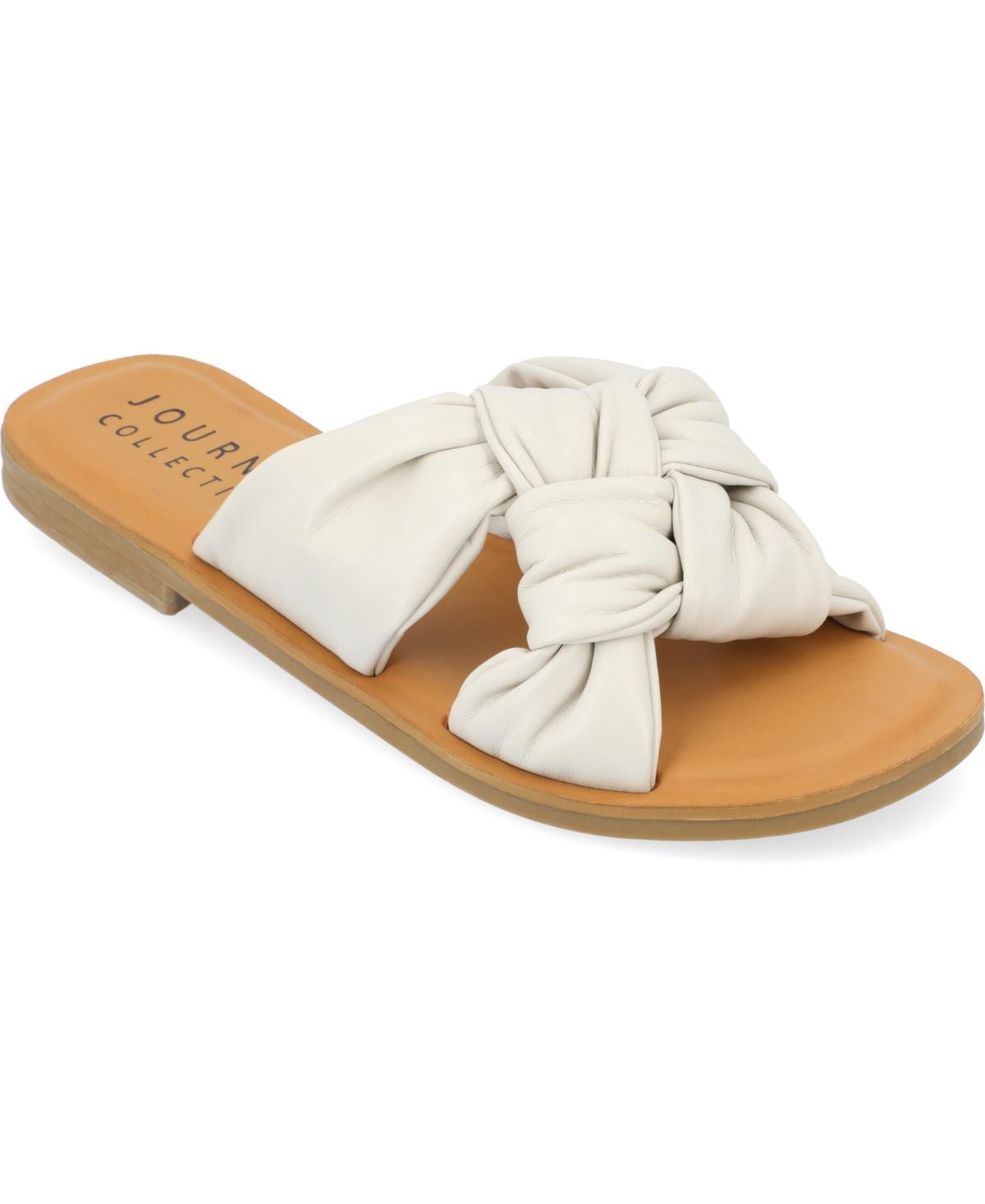 Journee Collection Womens Kianna Woven Flat Sandals Product Image