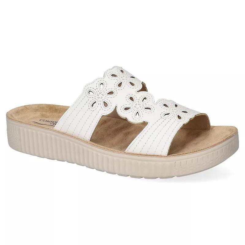 Easy Street Taj Women's Comfort Platform Slide Sandals, Size: 10 Wide, White Product Image