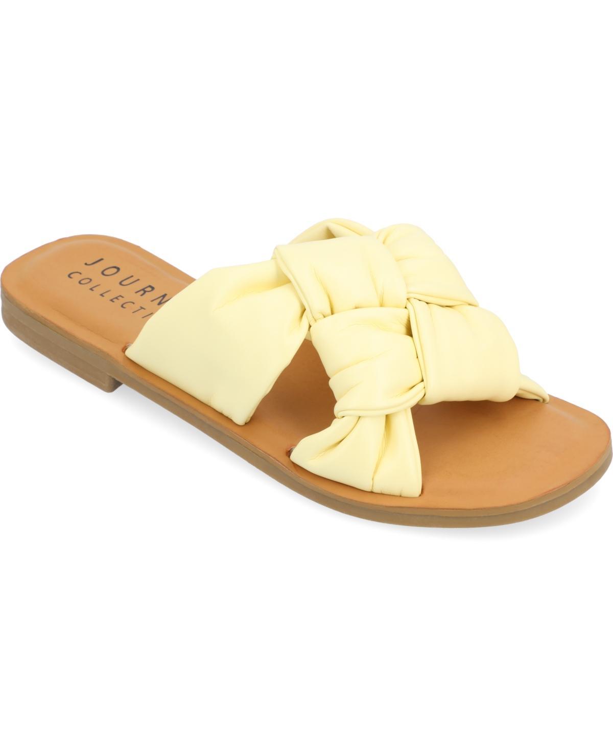 Journee Collection Womens Kianna Woven Flat Sandals Product Image