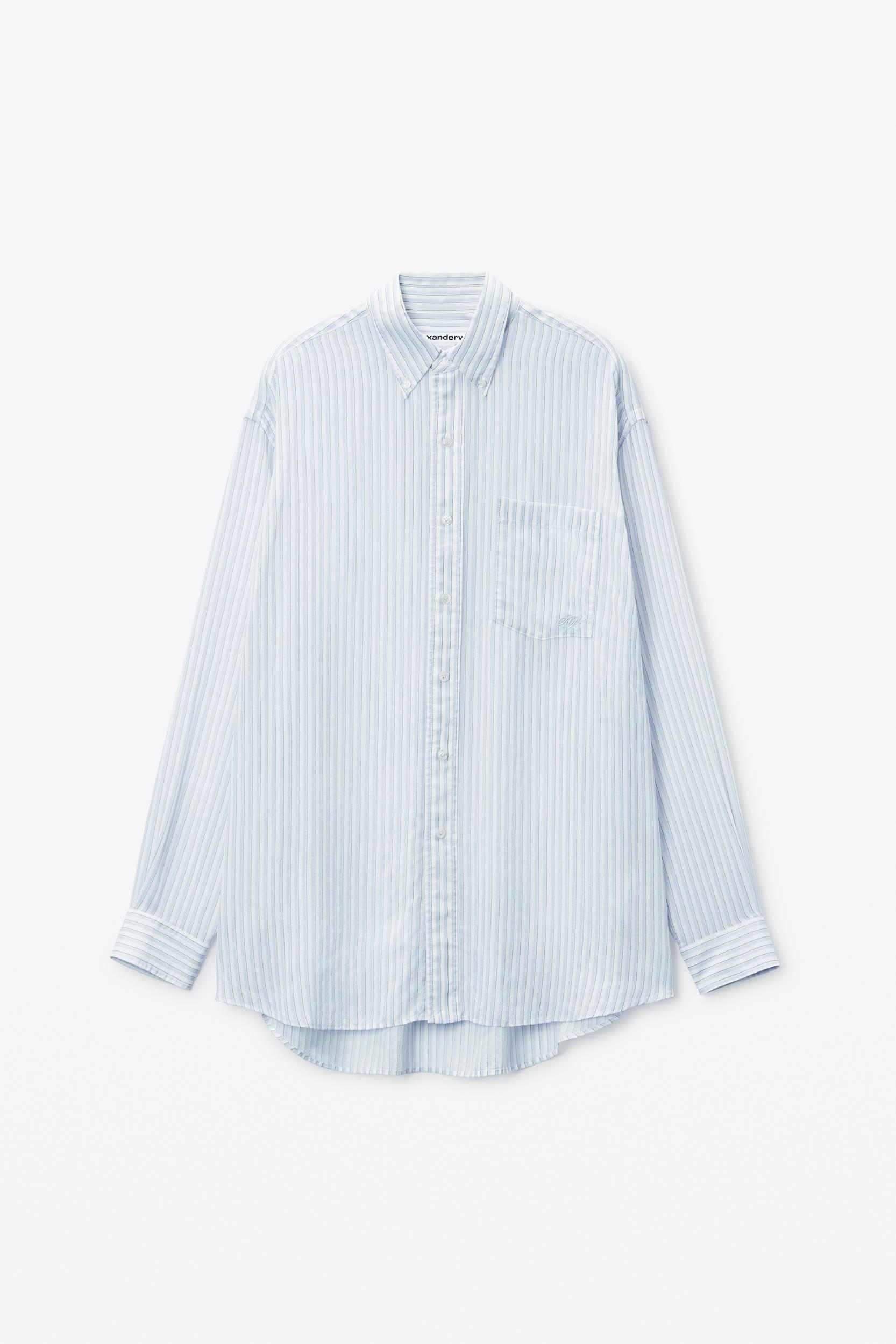 Oversize Silk Chiffon Shirt Product Image