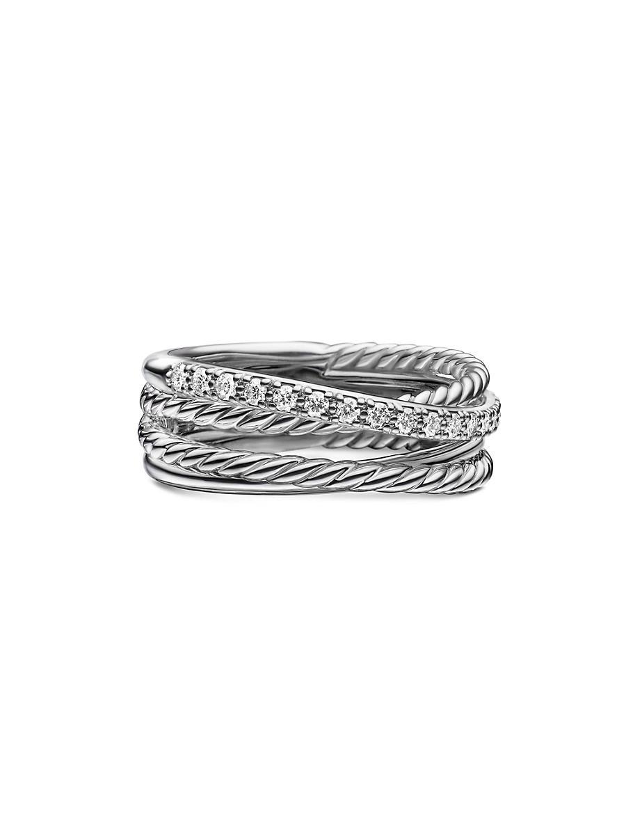 David Yurman Crossover Ring with Diamonds Product Image