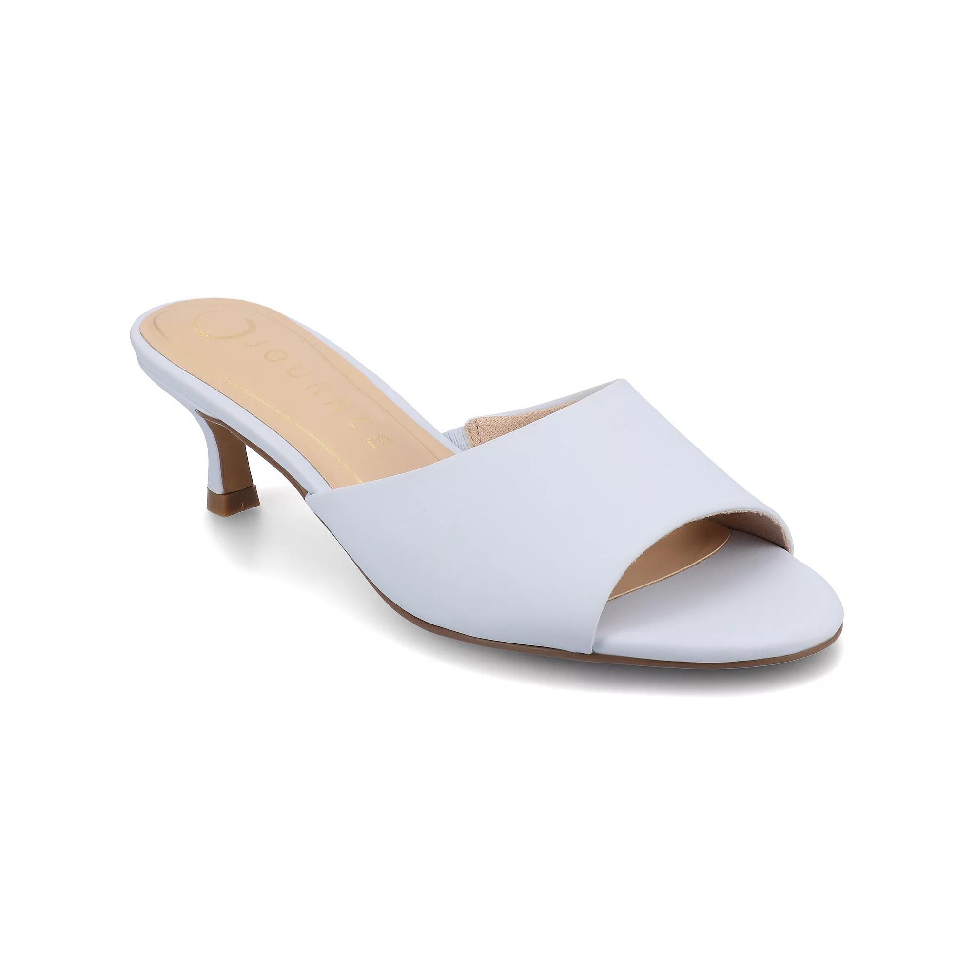 Journee Jeylah Single Band Kitten Heel Women's Dress Sandals, Size: 9.5, Light Blue Product Image