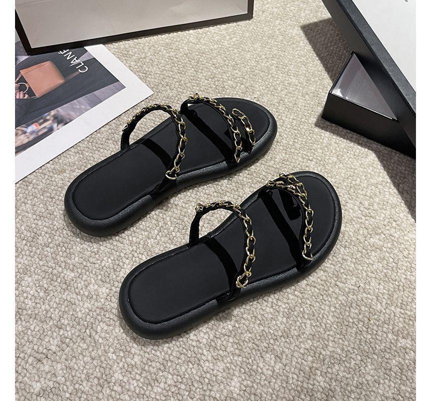 Chain Toe Loop Slide Sandals Product Image
