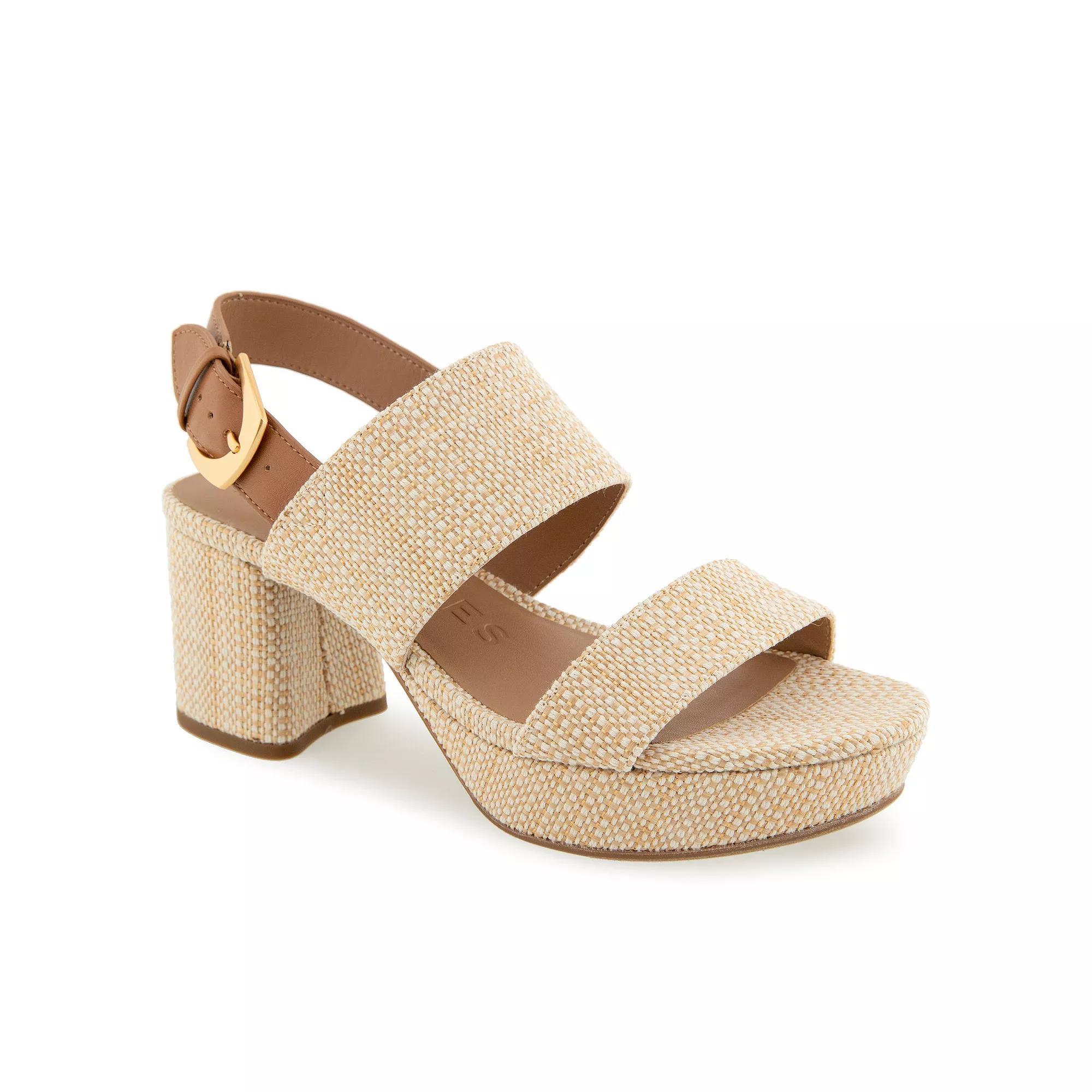 Aerosoles Camilia Womens Platform Sandals Brown Product Image