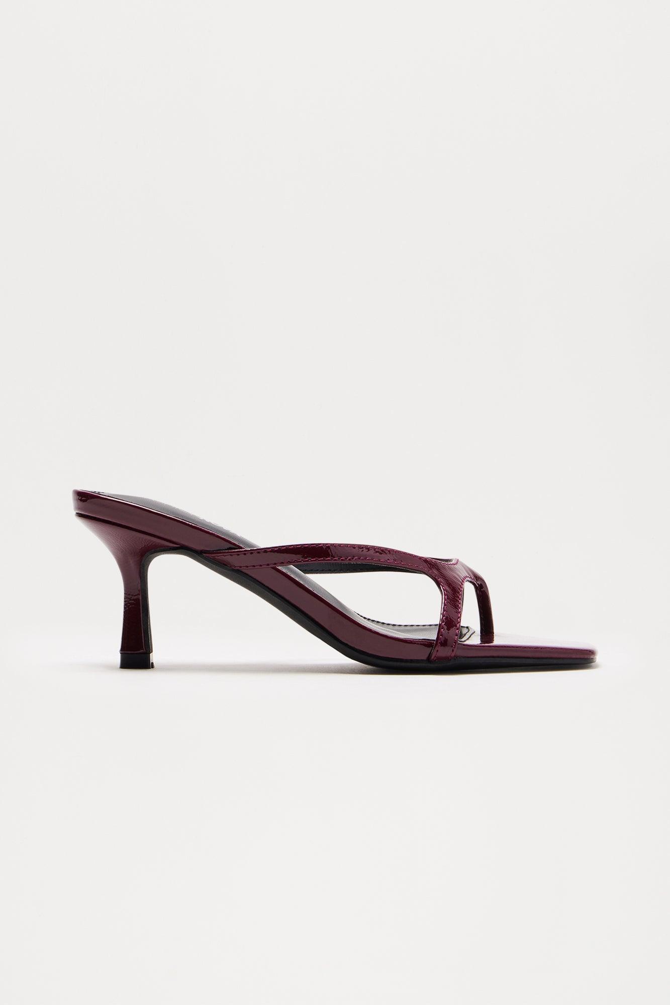 Wynn Patent Mules - Burgundy Product Image