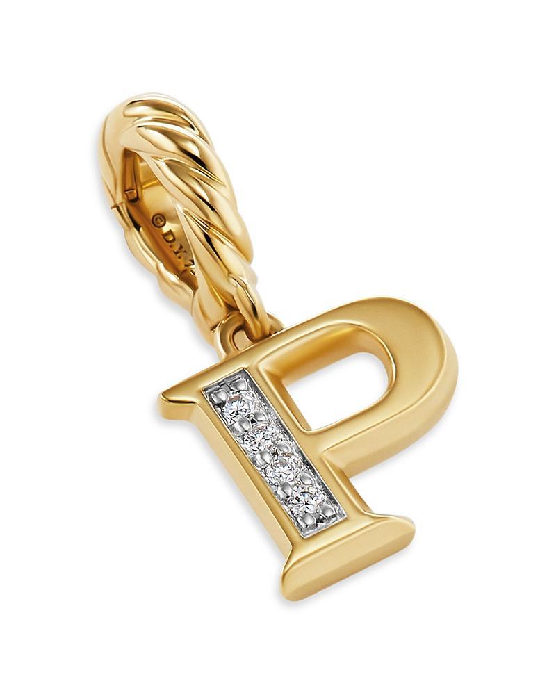 David Yurman 18K Gold Amulets Diamond Pave Initial Pendant Product Image