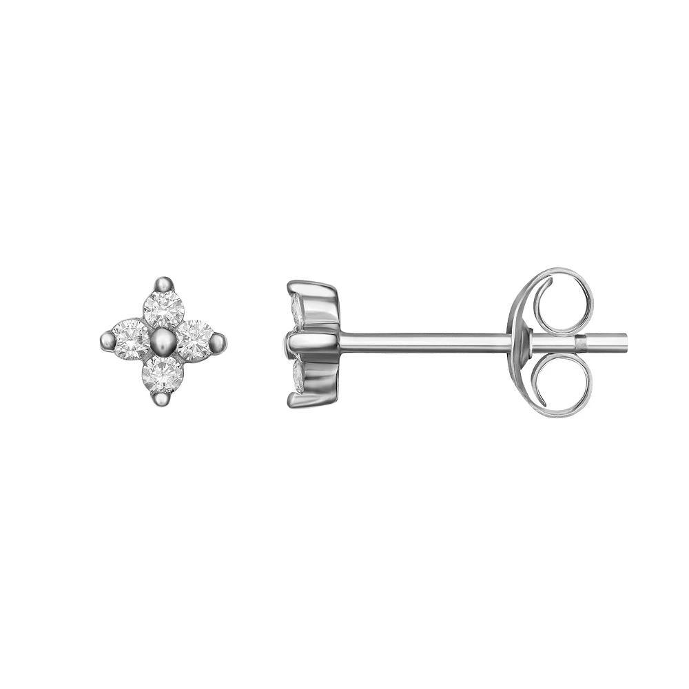 PRIMROSE Sterling Silver Cubic Zirconia Flower Stud Earrings, Women's Product Image
