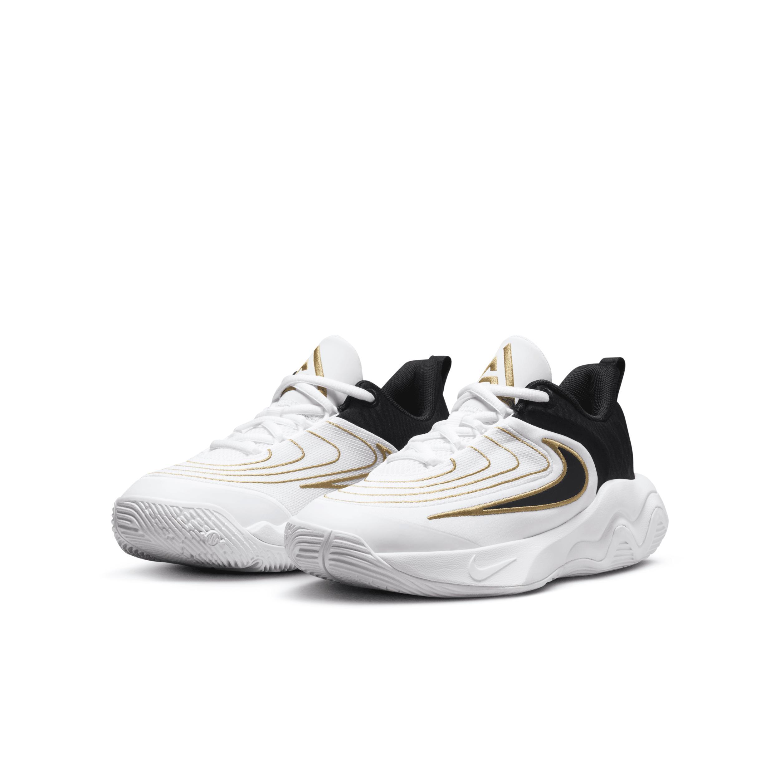 Nike Giannis Immortality 4 Kids Basketball Shoes, Boy's, Size: 2, Grey Gold Product Image