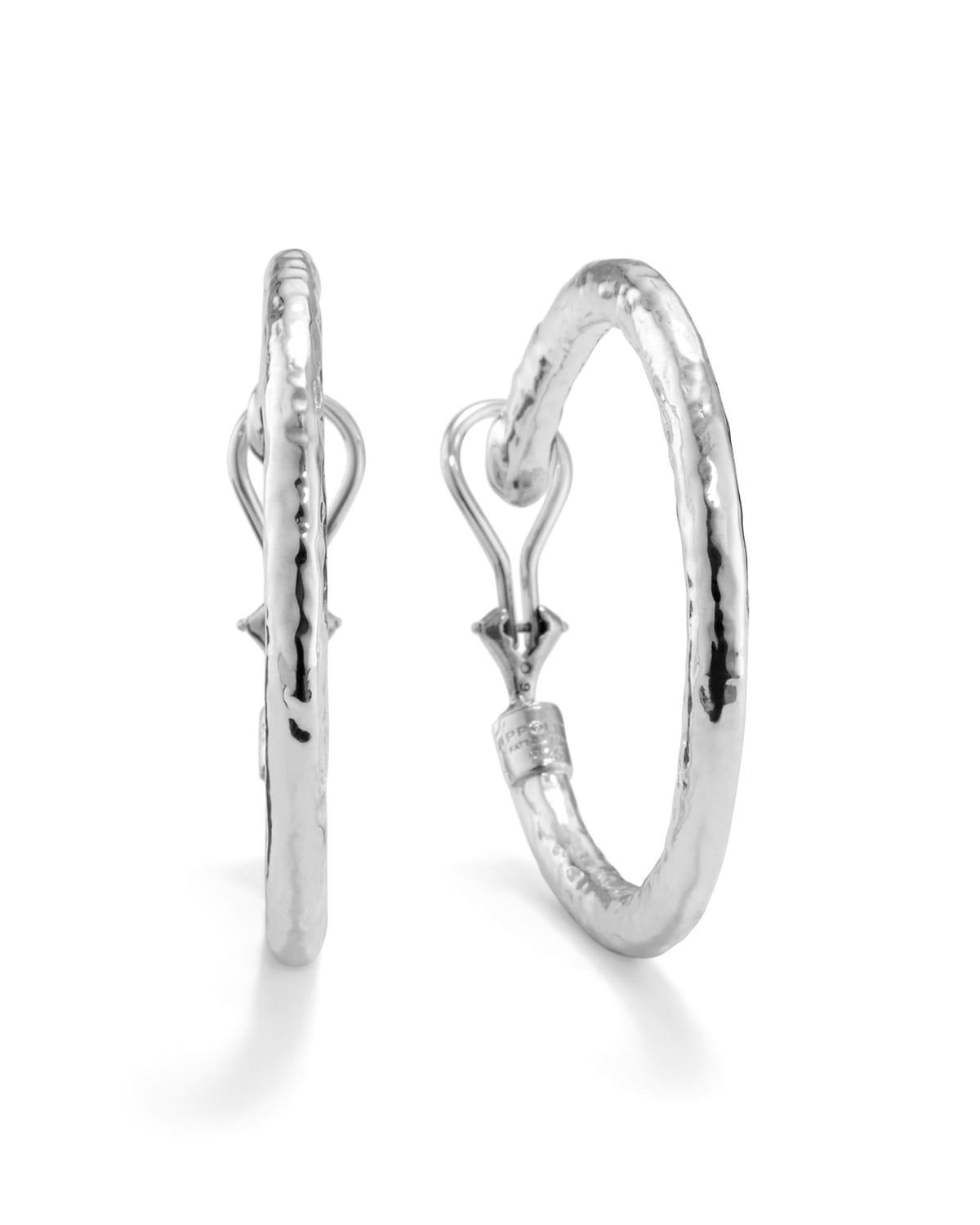 925 Glamazon #3 Small Hoop Earrings, Clip-On Product Image