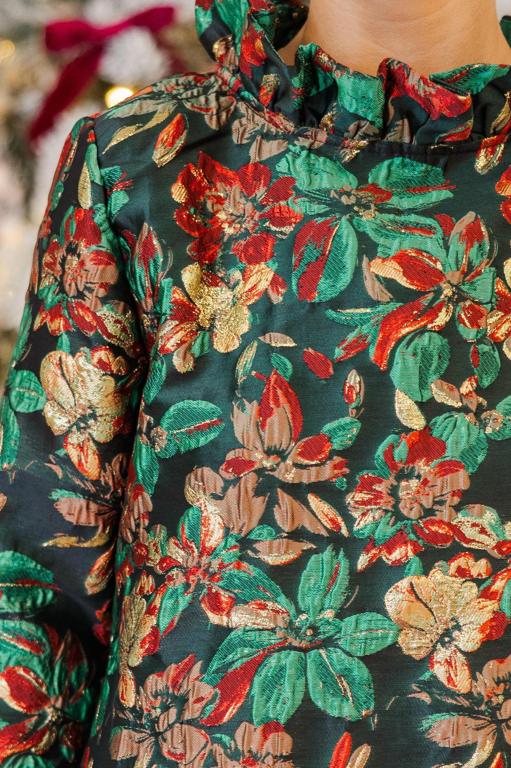 This Is It Emerald Green Floral Blouse Female Product Image