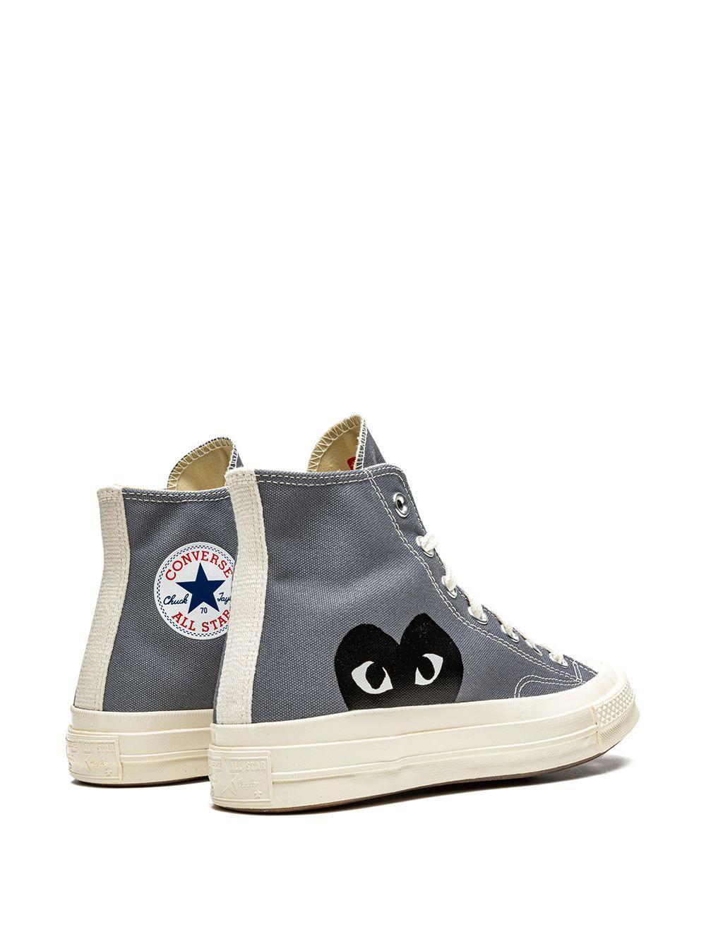 x Comme Des Garçons Play Chuck 70 Hi "Steel Gray" sneakers Product Image