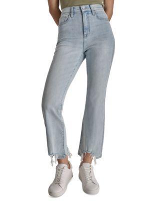 Dkny Jeans Womens High-Rise Destructed-Hem Jeans Product Image
