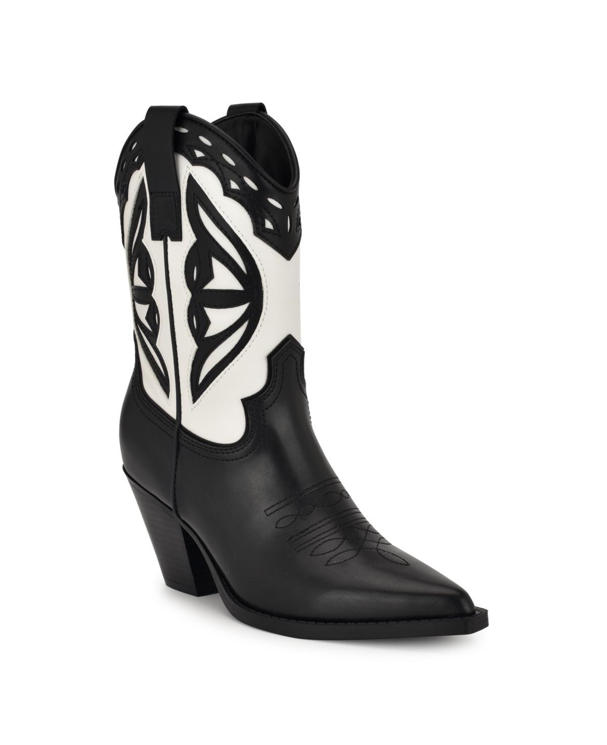 Nine West Womens Puzz Pointy Toe Western Casual Booties Product Image