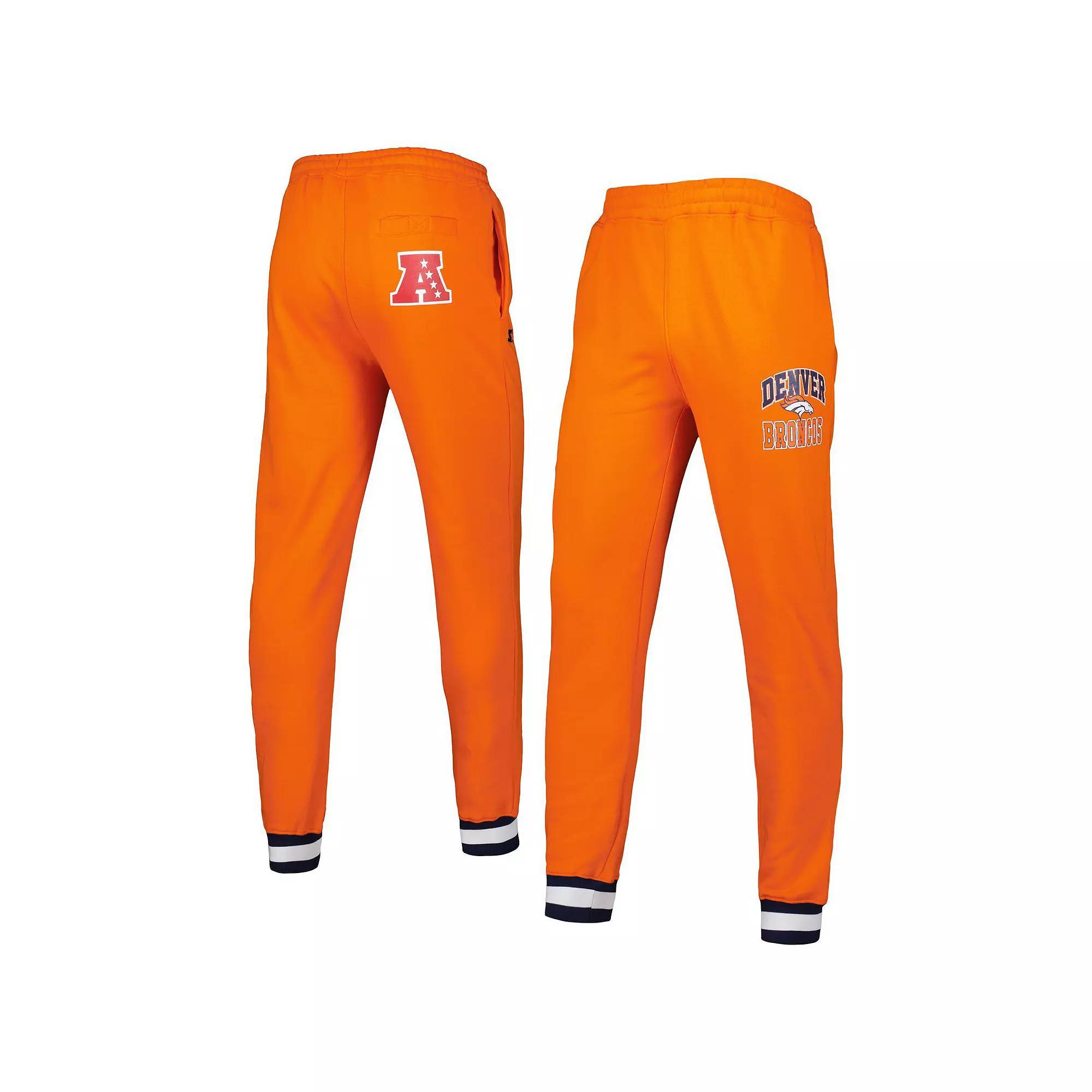 Men's Starter Orange Denver Broncos Blitz Fleece Jogger Pants, Size: Medium Product Image