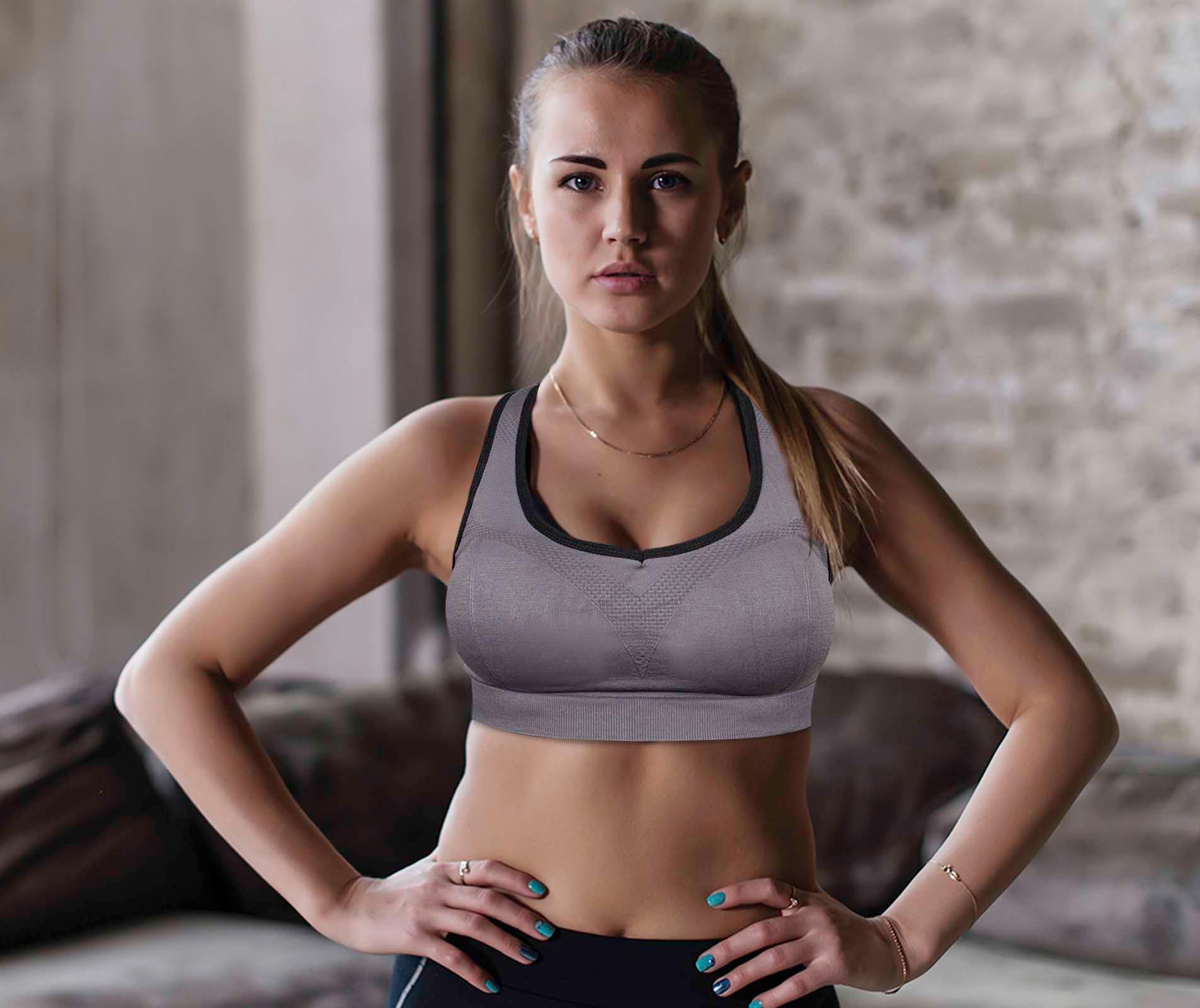 Racerback Seamless Sports Bra for Gym FItness and Yoga Product Image