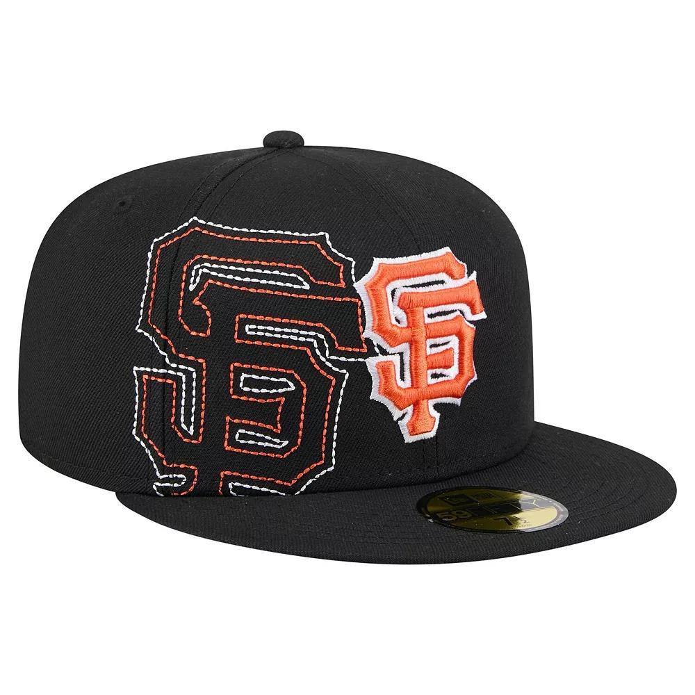 Men's New Era Black San Francisco Giants Yarn Stitch 59FIFTY Fitted Hat, Size: 7 5/8 Product Image