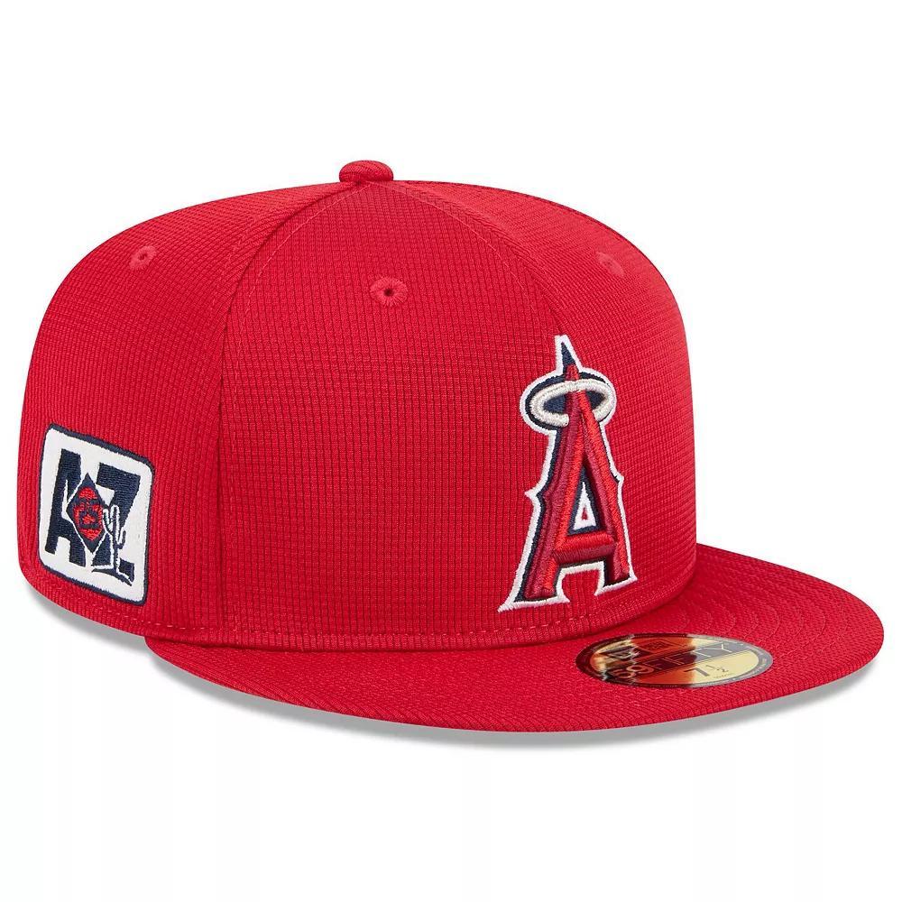 Men's New Era  Red Los Angeles Angels 2025 Spring Training 59FIFTY Fitted Hat, Size: 7 5/8 Product Image