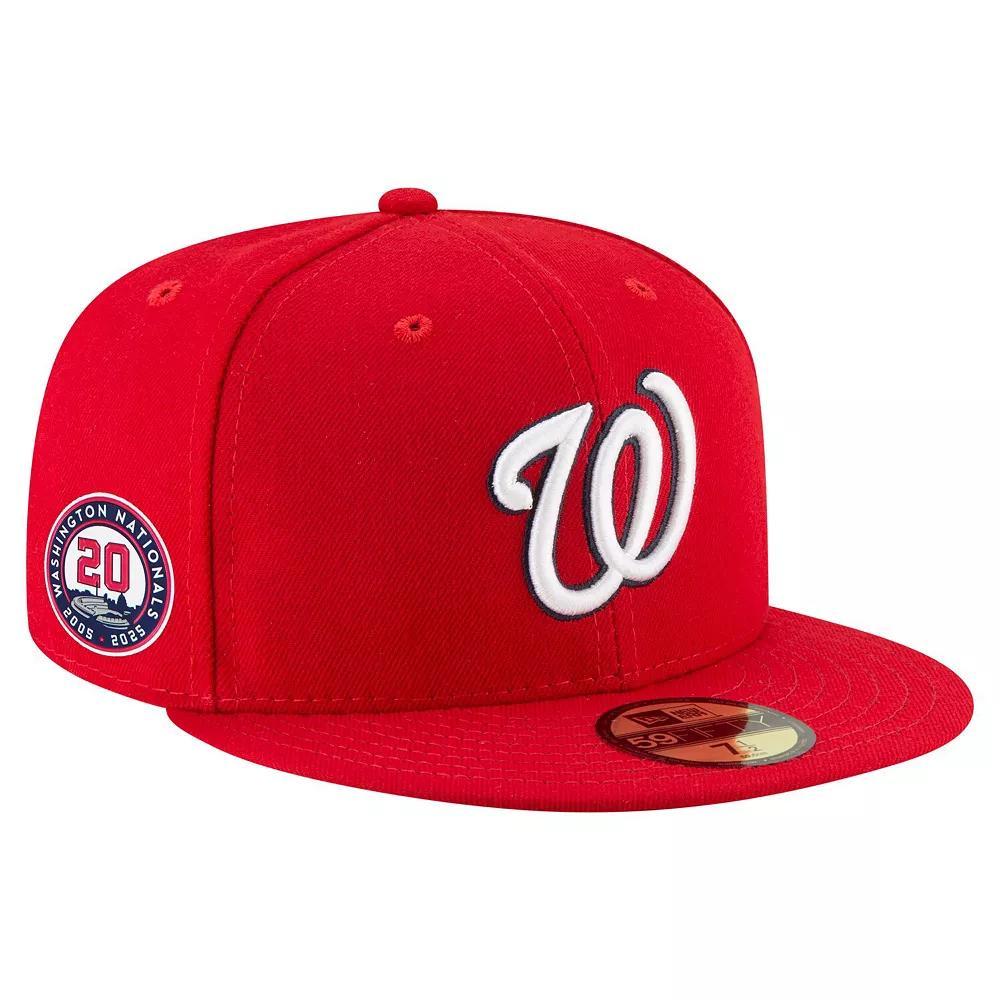 Men's New Era  Red Washington Nationals 20th Anniversary 59FIFTY Fitted Hat, Size: 7 5/8 Product Image