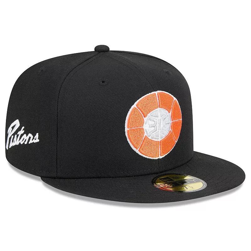 Men's New Era  Black Detroit Pistons 2024/25 City Edition Alternate 59FIFTY Fitted Hat, Size: 7 1/8, Pis Black Product Image