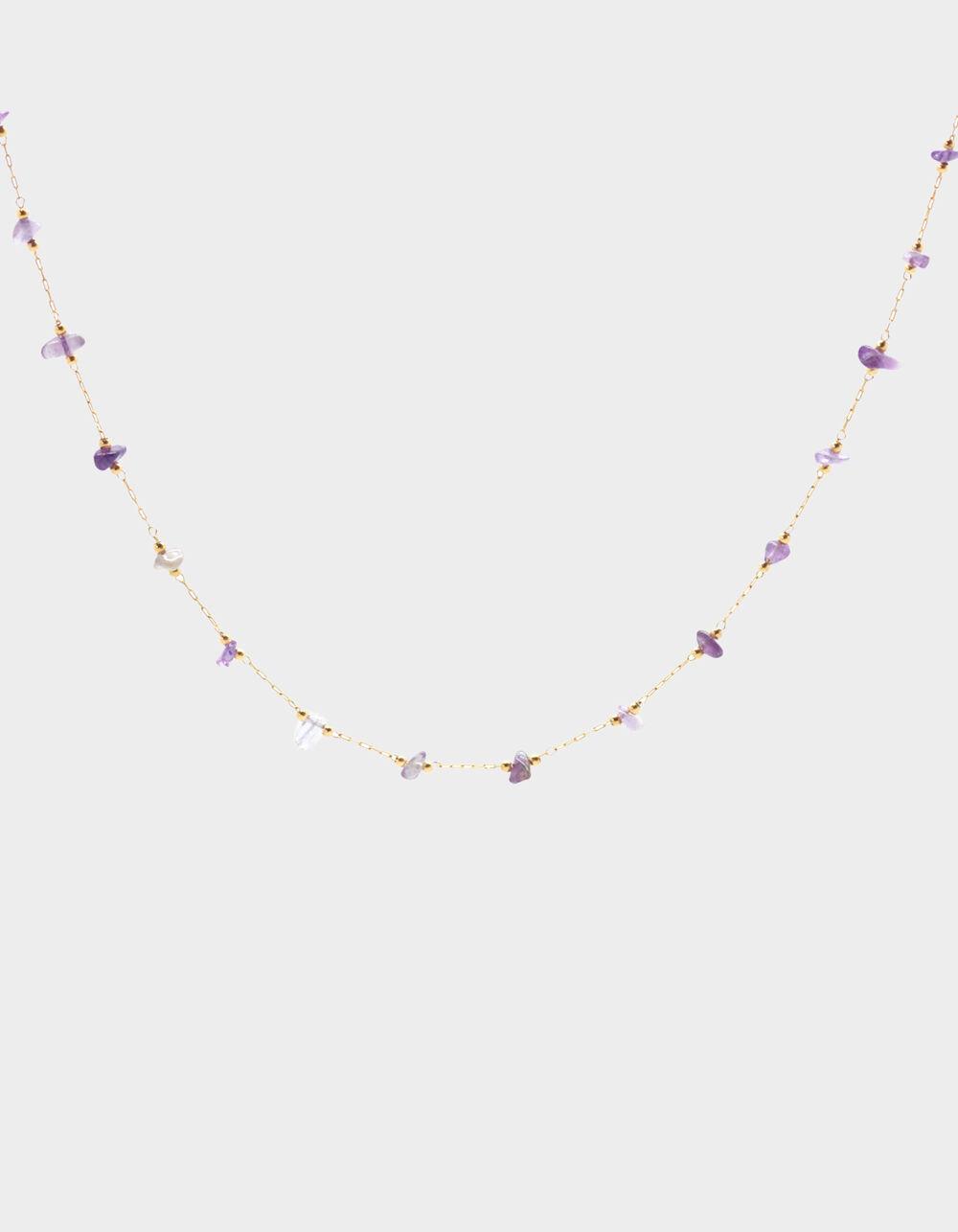 SALTY CALI Drops Of Energy Necklace - PURPLE Product Image