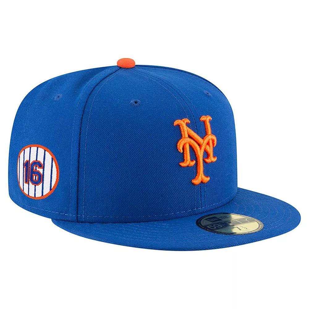 Mens New Era Dwight Gooden Royal New York Mets Jersey Retirement 59FIFTY Fitted Hat Product Image