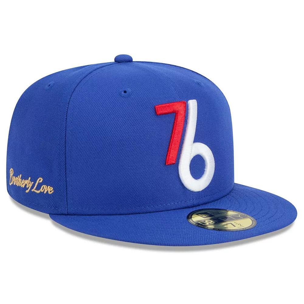Men's New Era  Royal Philadelphia 76ers 2024/25 City Edition Alternate 59FIFTY Fitted Hat, Size: 7 1/4, 76r Blue Product Image