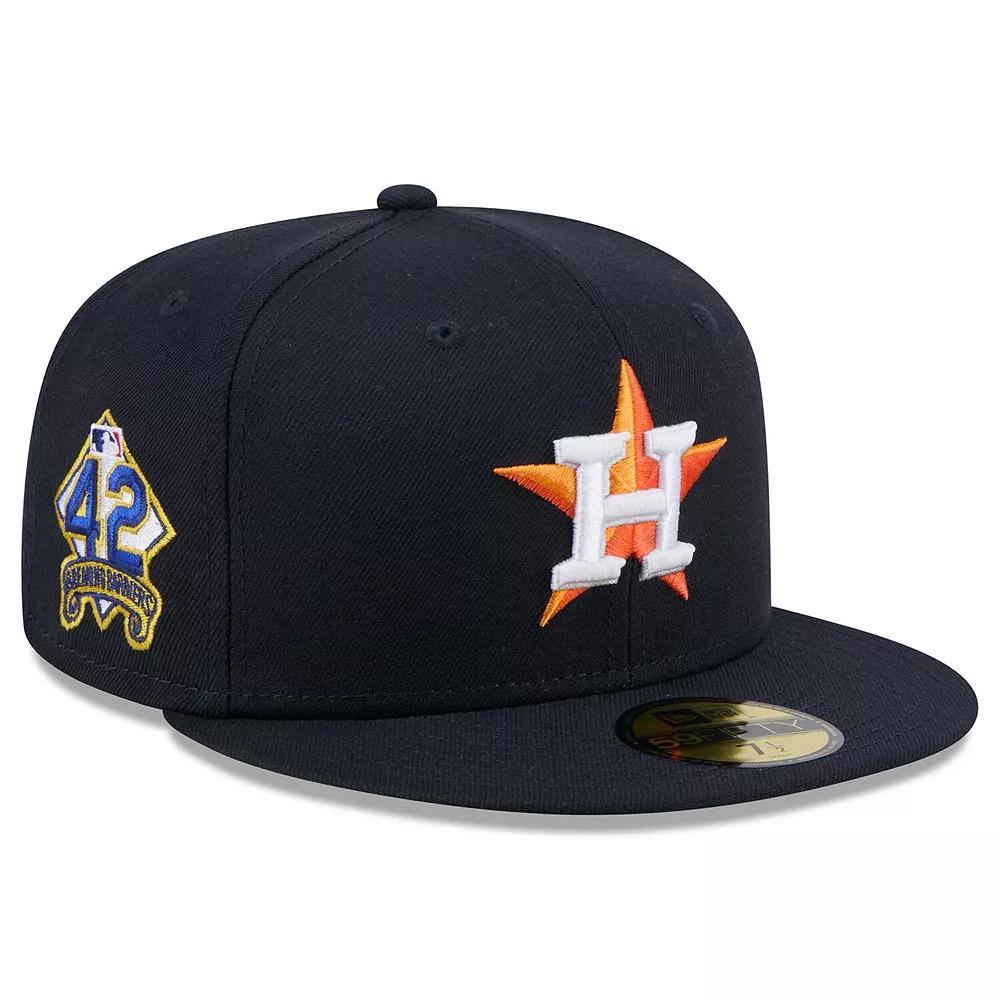 Mens New Era Houston Astros 2025 Jackie Robinson Day 59FIFTY Fitted Hat Blue Product Image