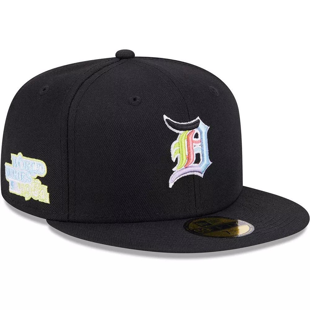 Men's New Era Black Detroit Tigers Multi-Color Pack 59FIFTY Fitted Hat, Size: 7 3/8 Product Image