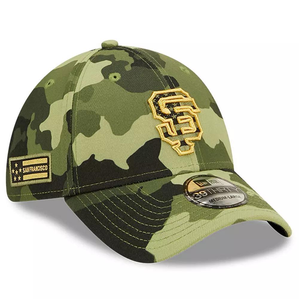 Men's New Era Camo San Francisco Giants 2022 Armed Forces Day 39THIRTY Flex Hat, Size: Medium/Large, Green Product Image