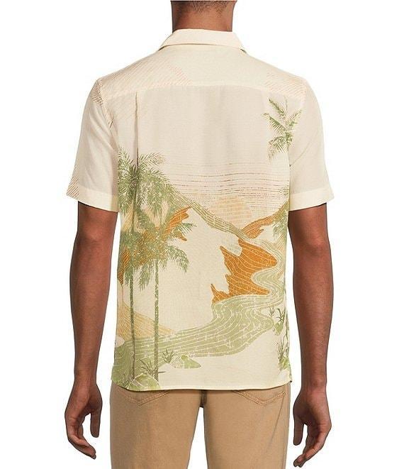 Murano Crocodile World Collection Slim Fit Outback Scene Print Short Sleeve Woven Camp Shirt Product Image
