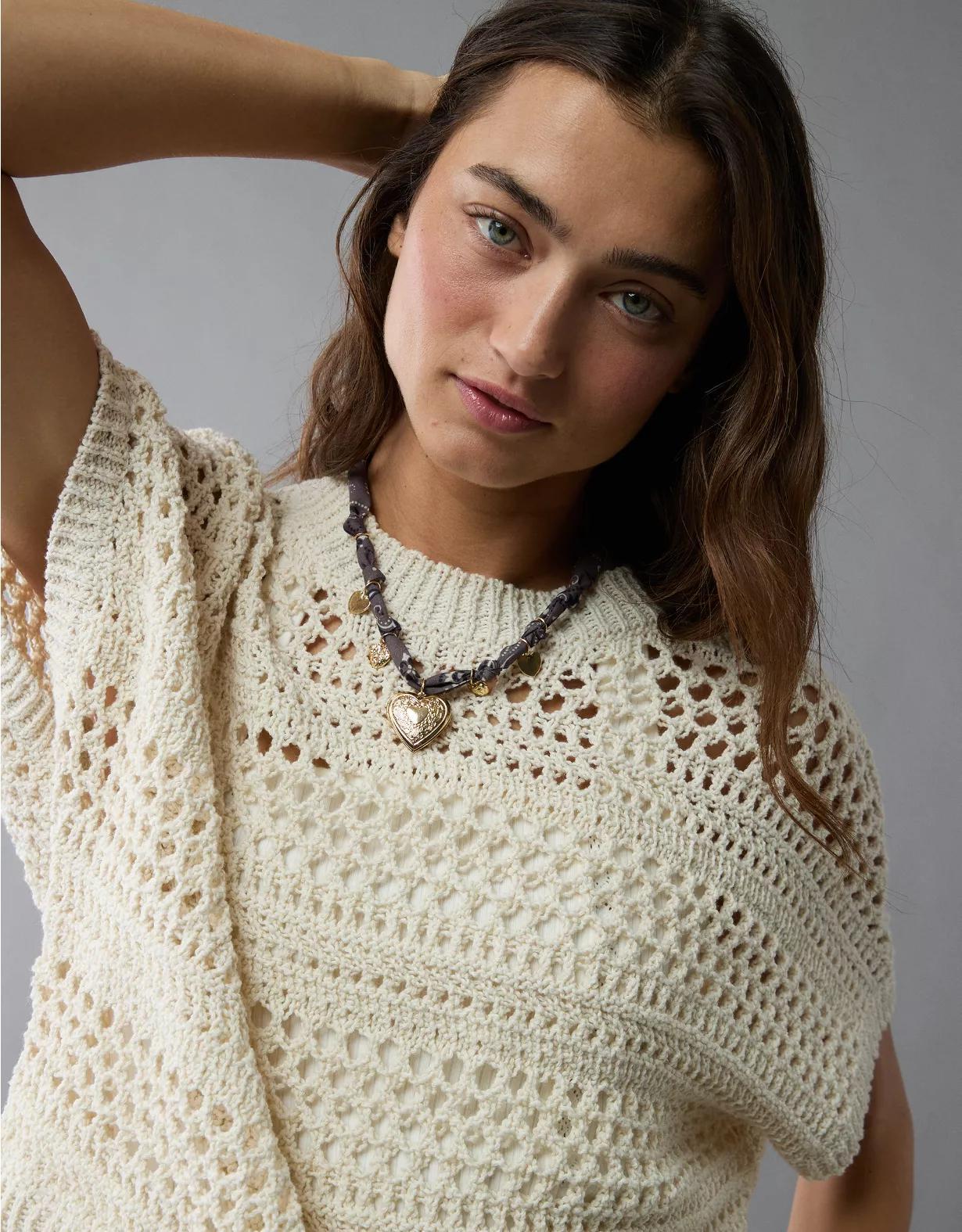 AE Cropped Sweater T-Shirt Product Image