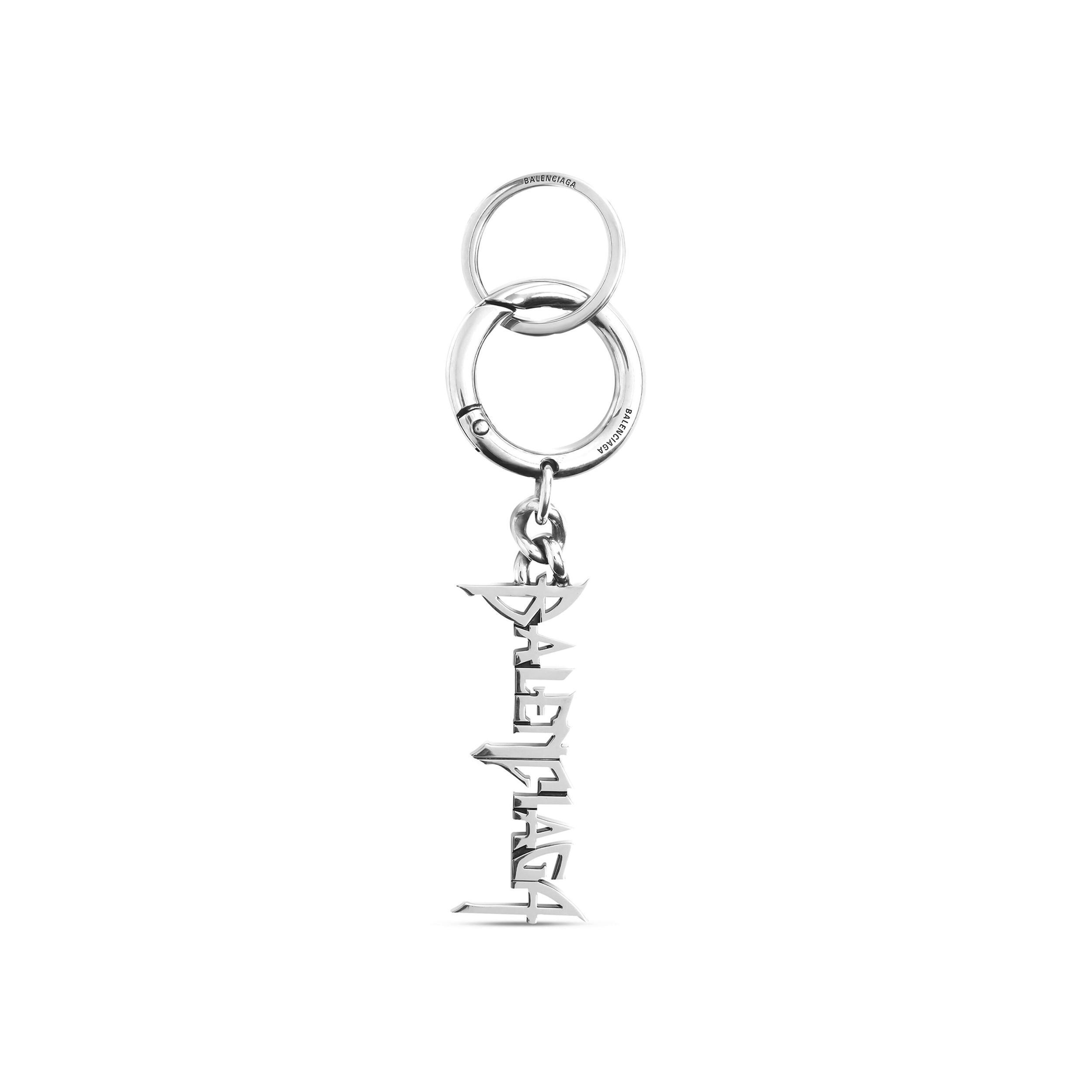 Typo Metal Keychain in Silver Product Image
