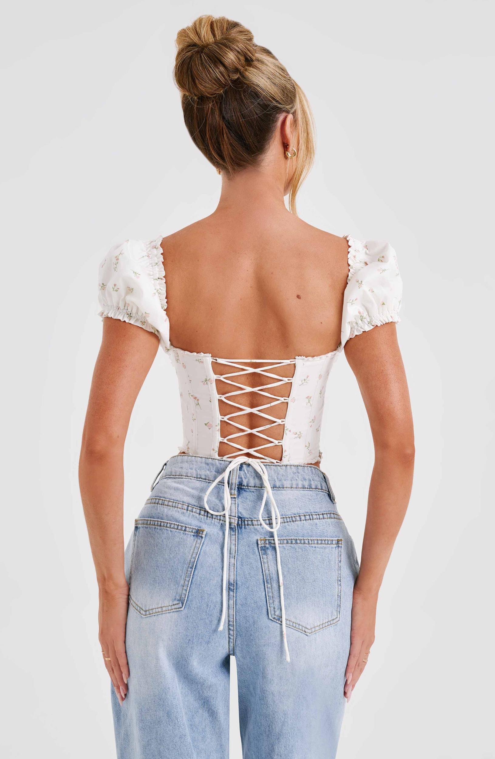 Matilda Corset - Blush Floral Print Product Image