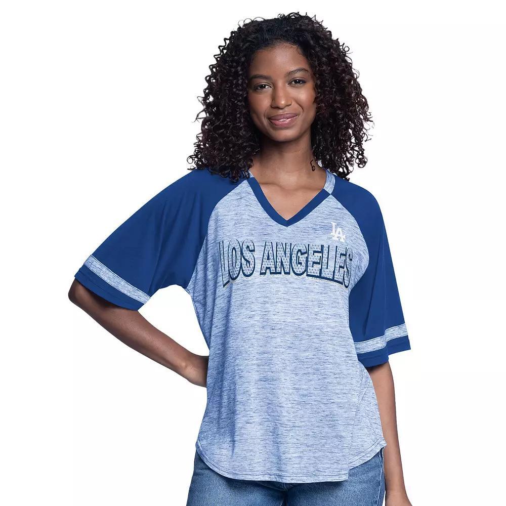 Women's G-III 4Her by Carl Banks  Navy Milwaukee Brewers Hall of Fame Raglan Oversized Half-Sleeve Top, Size: Small, Blue Product Image