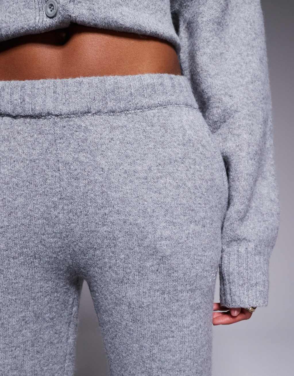 The Couture Club knitted relaxed sweatpants in gray heather - part of a set Product Image