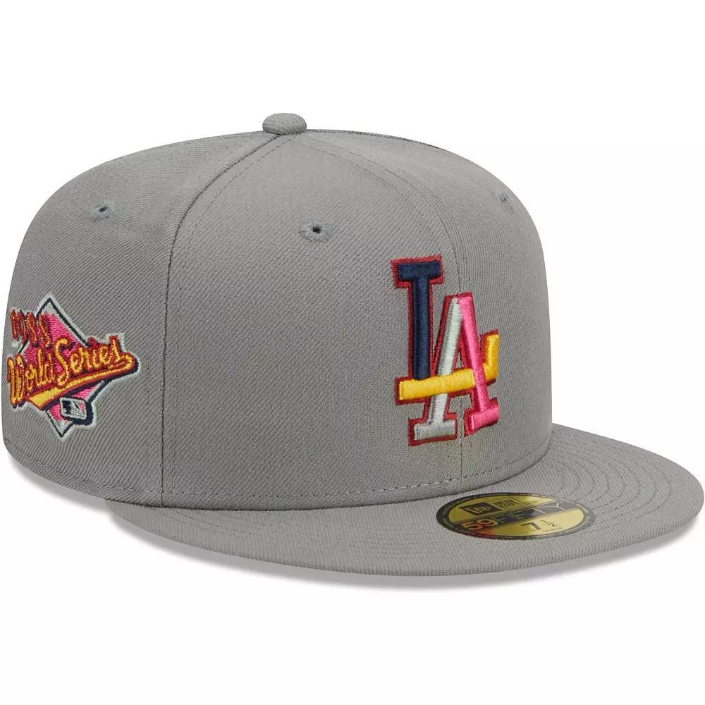 Men's New Era Gray Los Angeles Dodgers Color Pack 59FIFTY Fitted Hat, Size: 7 1/2, Grey Product Image