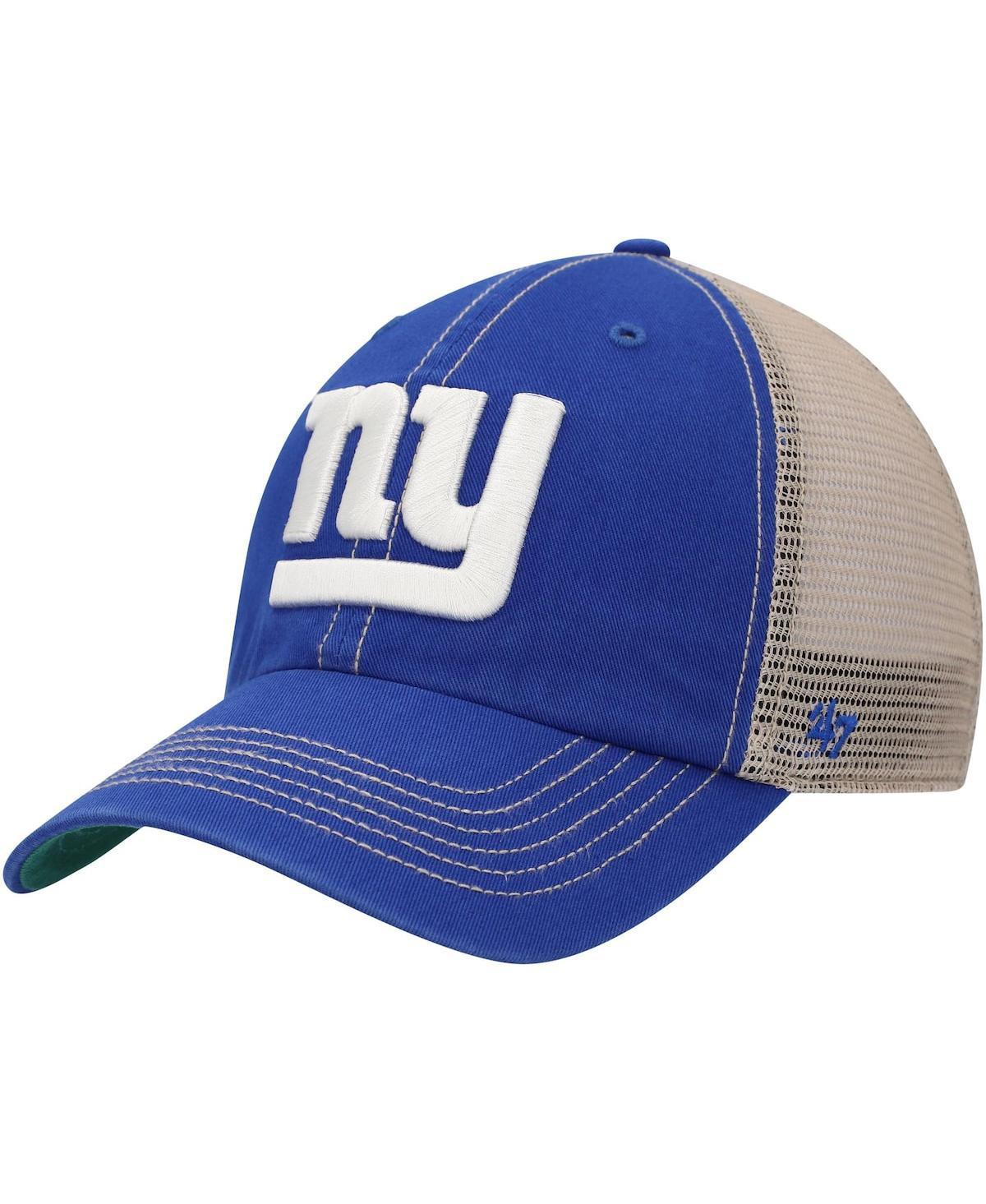 Men's '47 Royal/Natural New York Giants Trawler Trucker Clean Up Snapback Hat, Blue Product Image