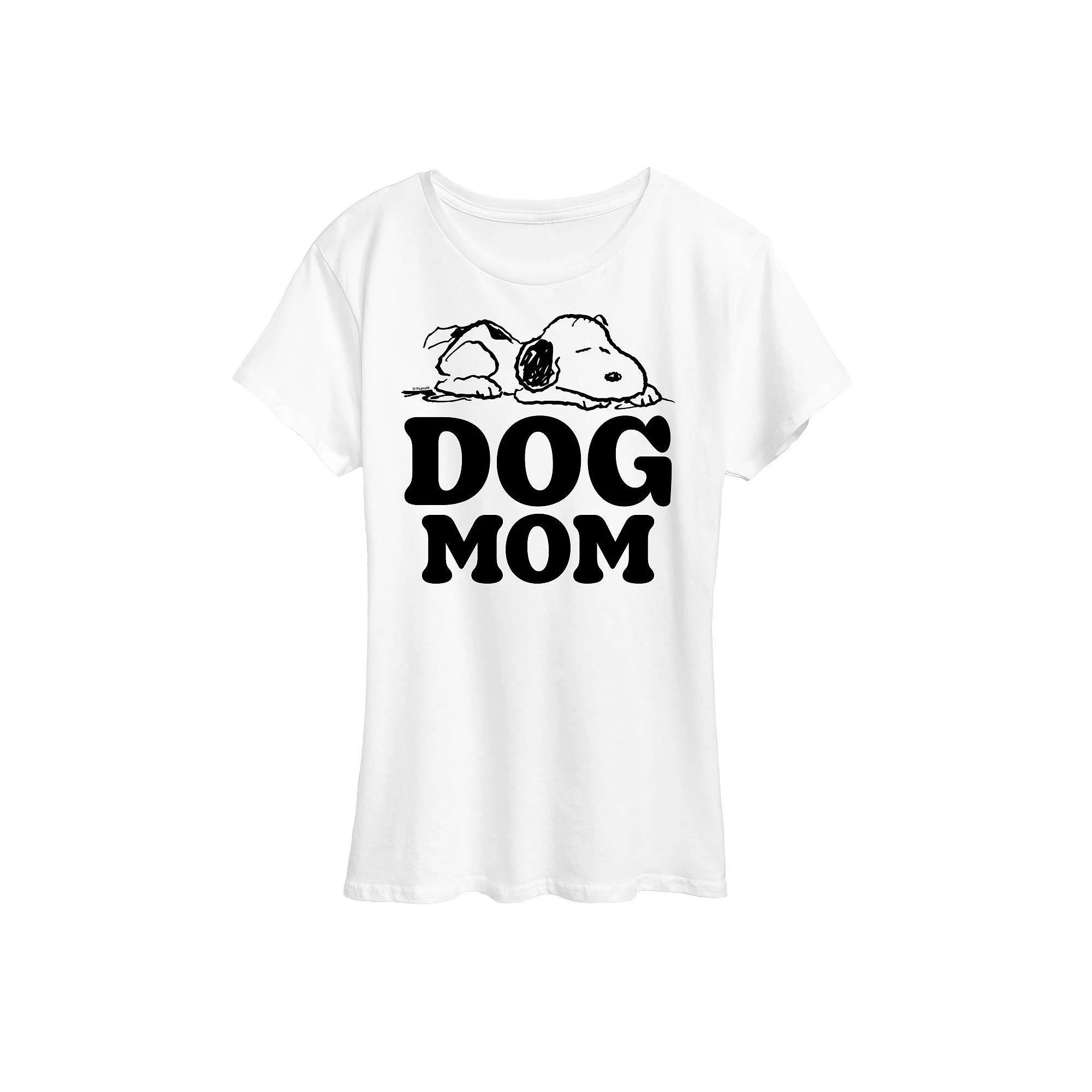 Womens Peanuts Snoopy Dog Mom Graphic Tee Product Image