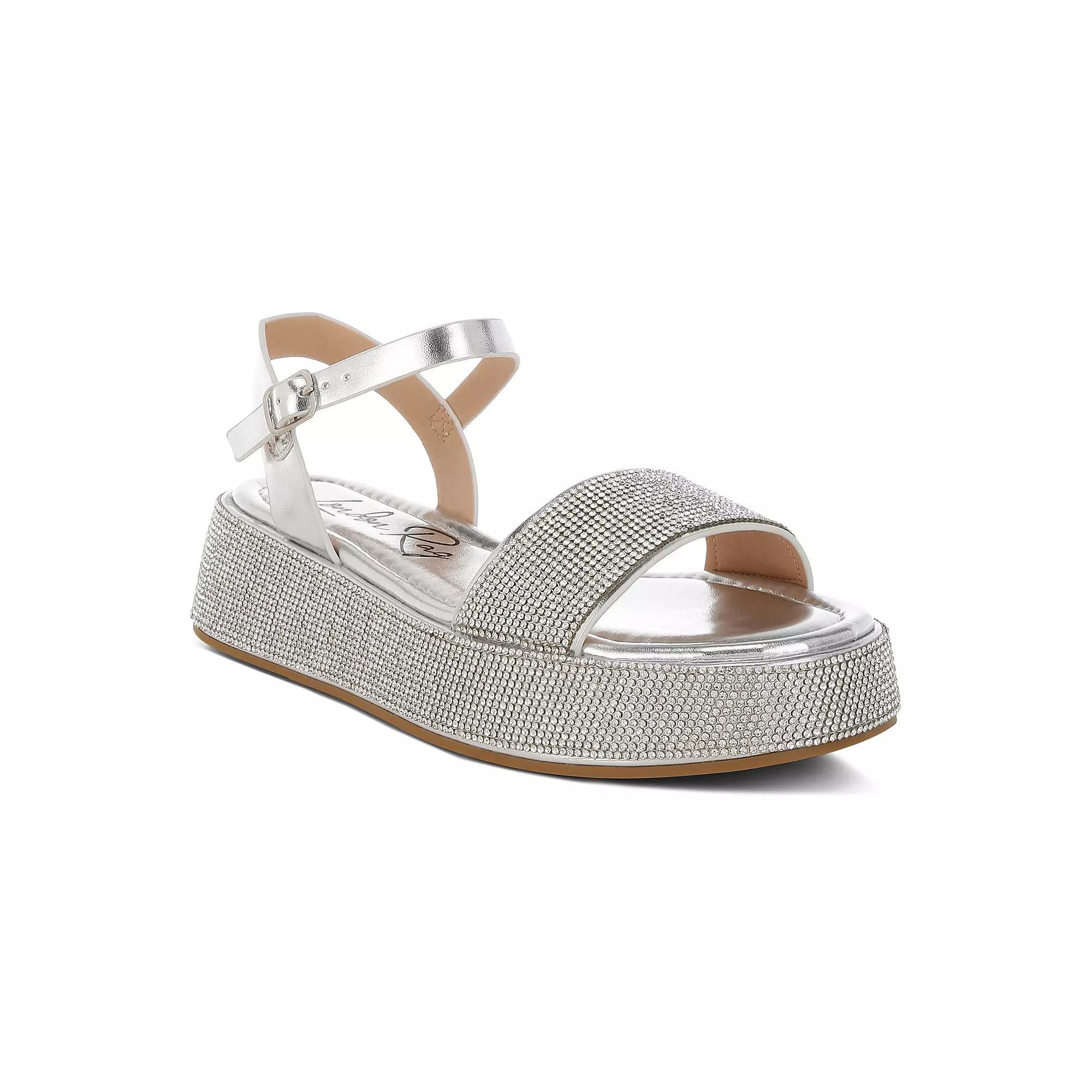 London Rag Sandals Women's Wedges, Size: 9, Silver Product Image