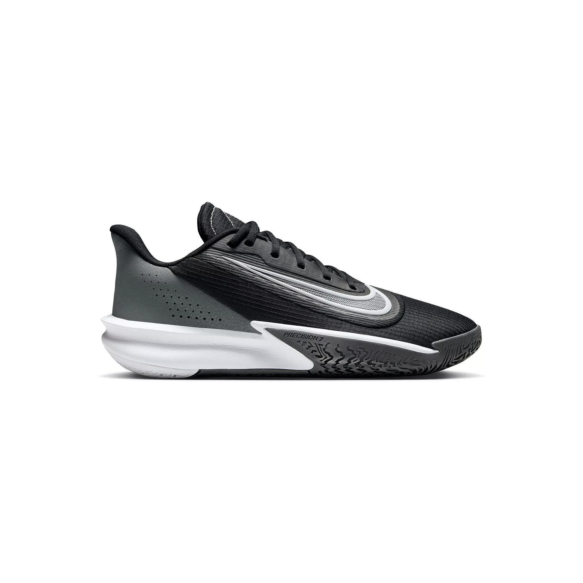 Nike Precision VII Men's Basketball Shoes, Size: 8, Black White Iron Gray Product Image