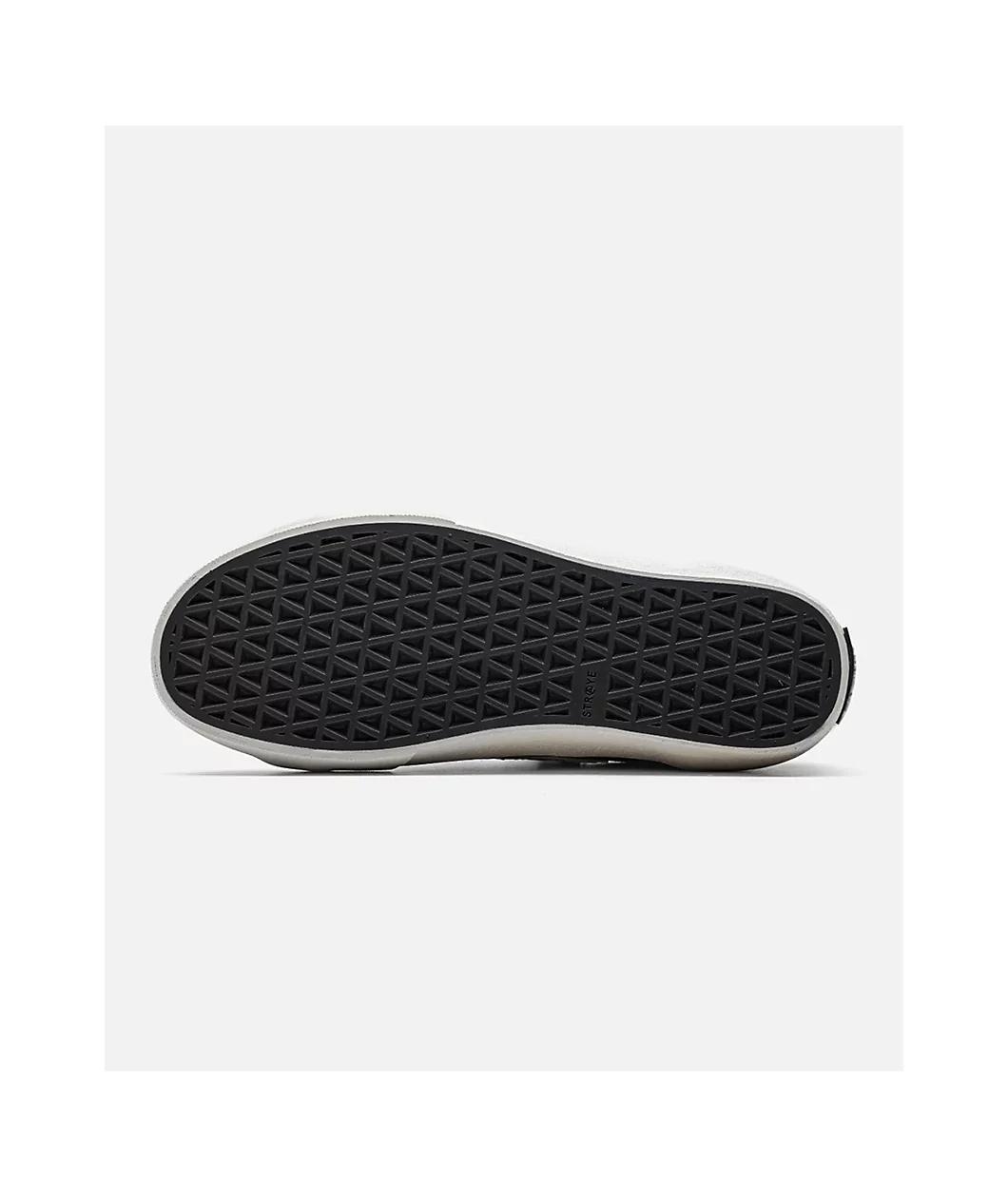Straye Logan Stomper Black & White Skate Shoes Product Image